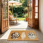 Tapis brun coquillage pour porte d'entrée Coastal Seashell Silhouette, 24 x 36 po