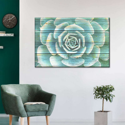 " Succulent Plant Bloom Canvas Print " by AppleWood Designs