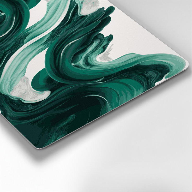 Abstract Landscape 44 Green Metal Wall Art, 20" H x 24" W