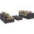 Modway Convene Wicker Rattan 5-Piece Outdoor Patio Furniture Set-479457482
