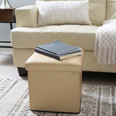 Luxora Faux Leather Ottoman