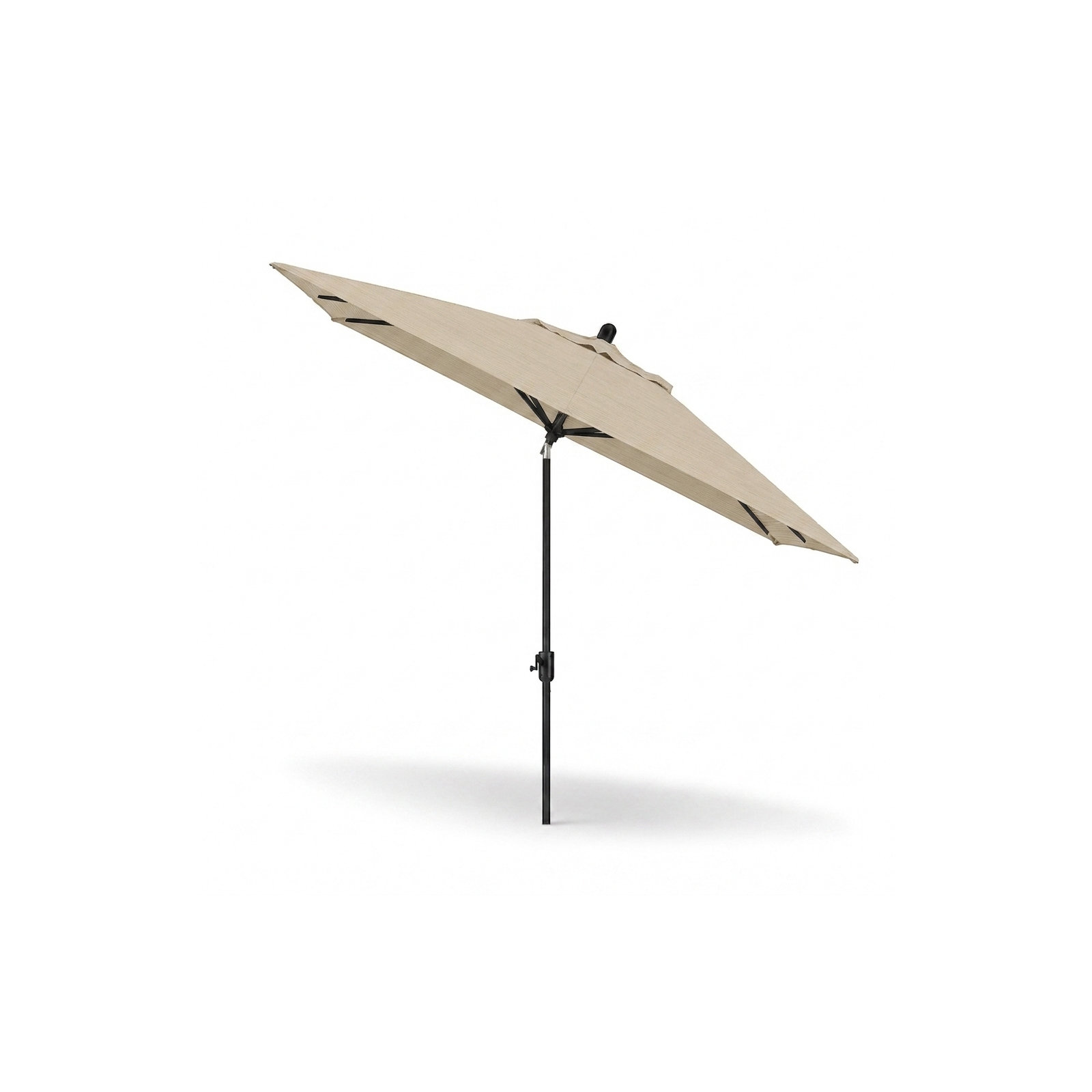 Olivier 116.7'' Outdoor Umbrella, Black Sapphire, Antique Beige Sunbrella® Canvas