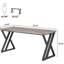 Bureau d'écriture moderne de 55 po avec pieds en métal en forme de Z (sans la chaise)-2077344957