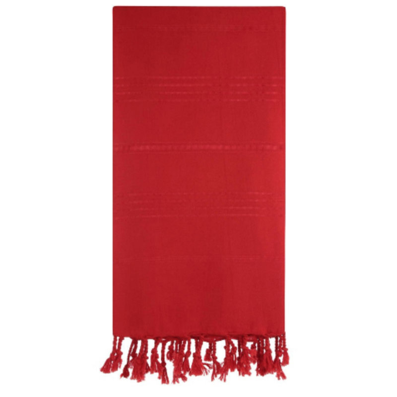 Themroc Turkish Cotton Sand Free Beach Towel, Dark Red