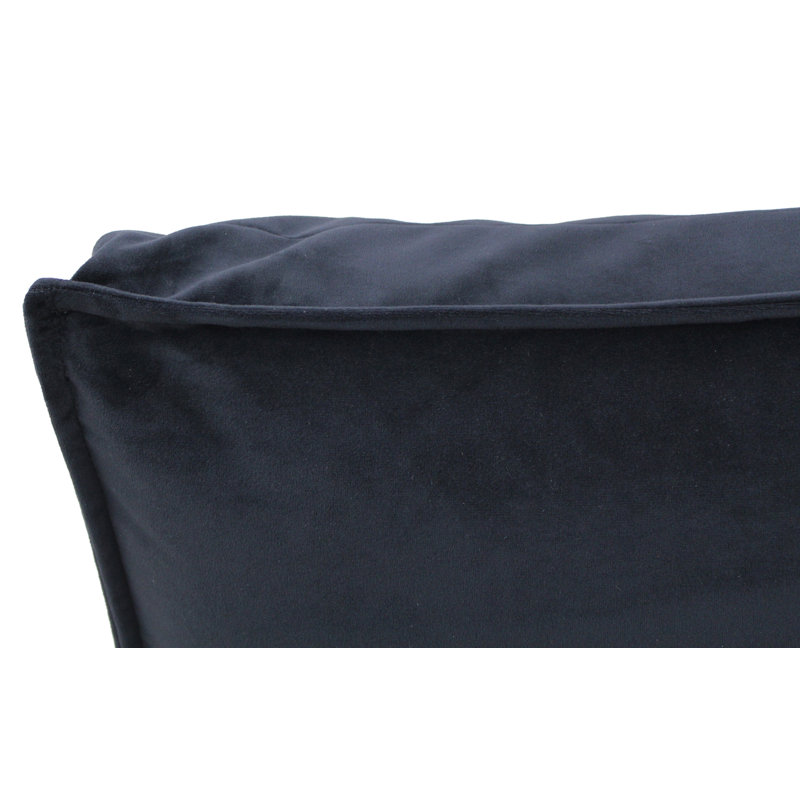 Bean Bag Lounger, Black Polyester Blend