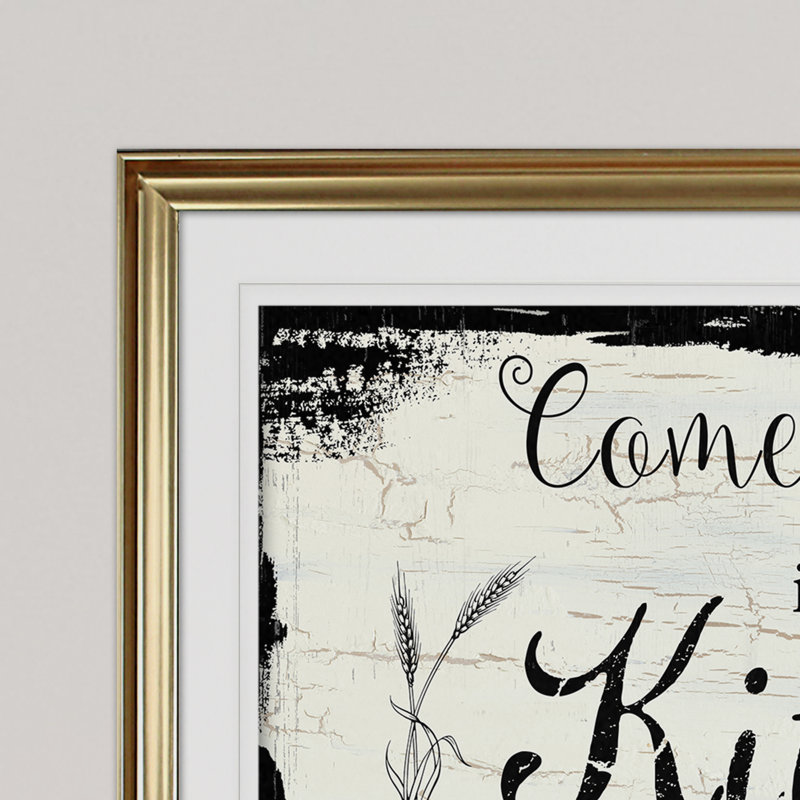 " Come Gather ", Gold, 28" H x 38" W x 1.5" D