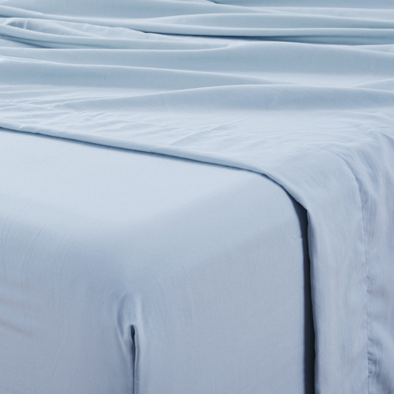 Ensemble de draps en micro-fibre, Double, Bleu céleste