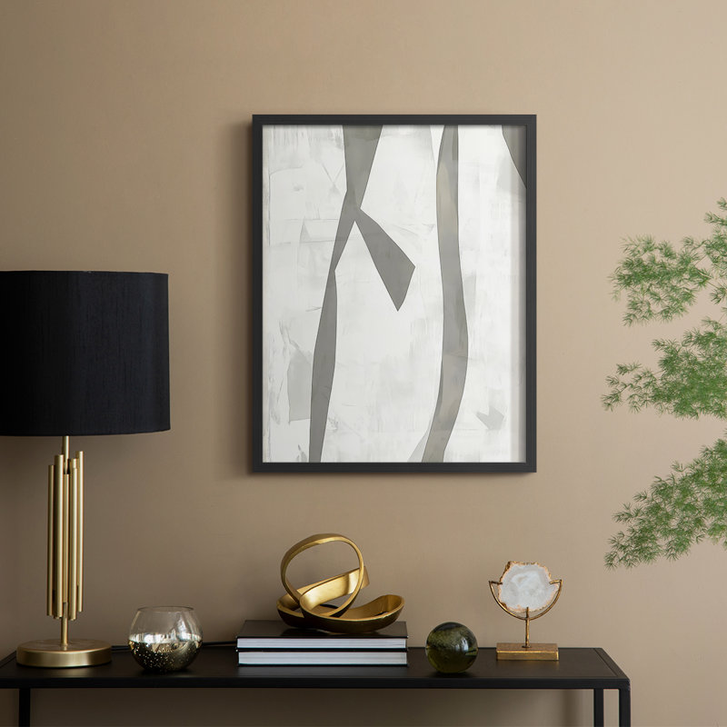Abstract III Framed Print - Ready To Hang, 10" H x 8" W, Black