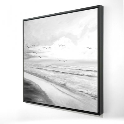 "Coucher de soleil tropical monochrome"