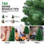 Arbre de Noël artificiel 6 pi, arbre de Noël avec 760 pointes, support en métal et branches articulées-1060178003