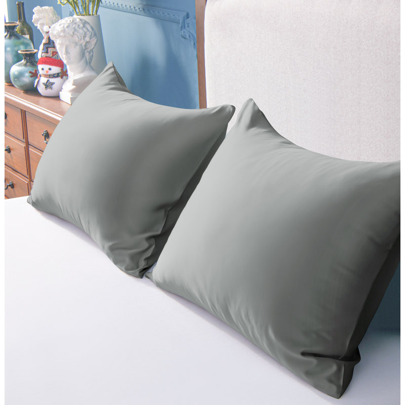 Satin - Set of 2, Standard, Dark Gray