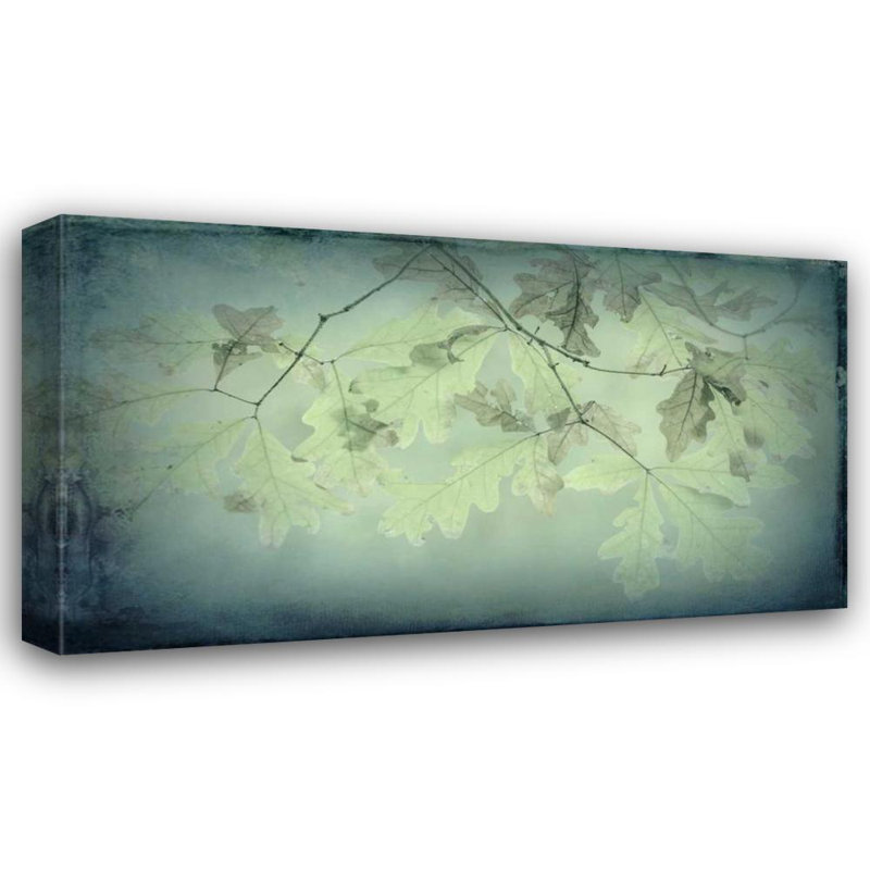 Art sur toile tendue par Union Rustic Mahan, Kathy, feuilles de chêne, H 12 po x l 18 po