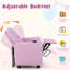 Fauteuil inclinable pour enfants avec porte-gobelet, dossier et repose-pieds réglables rose-696945220