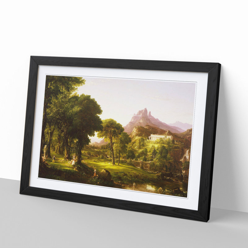 Dream of Arcadia by Thomas Cole - Picture Frame Painting, Black Framed, 48cm H x 65cm W x 2cm D