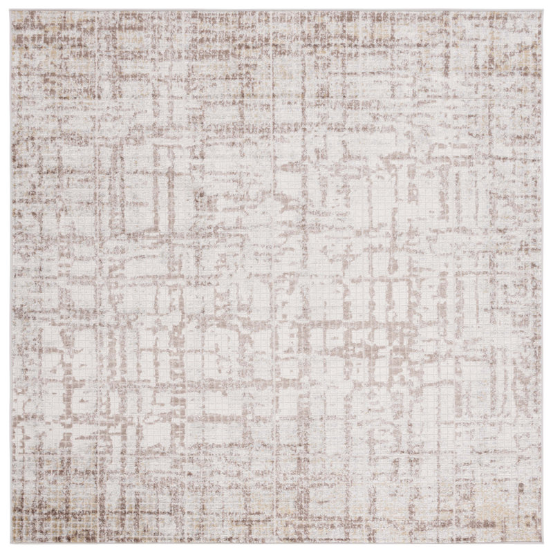 Tapis beige / brun Palma 340, Carré 6 pi 7 po