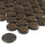 Hudson Penny Round Brownstone 11-7/8" x 12-5/8" Porcelain Mosaic Tile