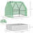 Outsunny Galvanized Raised Garden Bed With Mini PVC Greenhouse Cover, Outdoor Metal Planter Box With 2 Roll-Up Windows For Growing Flowers, Fruits, Vegetables And Herbs-116865113-116865116