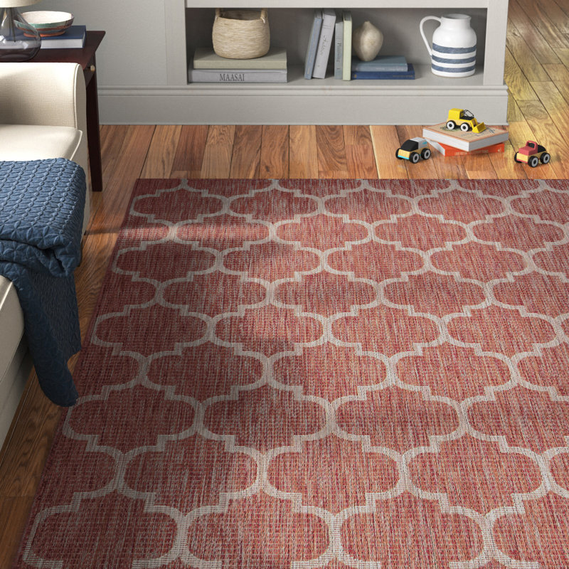 Geometric Indoor / Outdoor Rug, Rectangle 4'1" x 6'1"