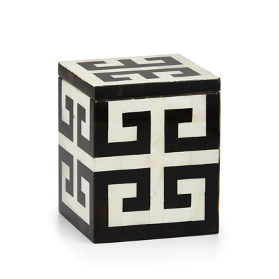 Greek Key Bathroom Storage Container