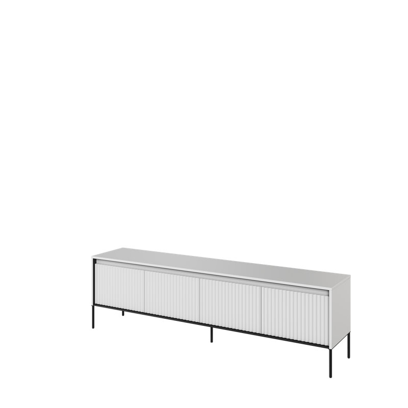 Alterizio Unfinished TV Stand, White/Black, 193cm W