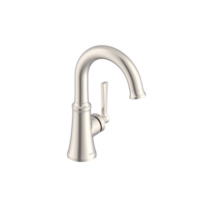Gerber Northerly Bathroom Single Handle Faucet with 50/50 Touch-Down Drain, Brushed Metal 1.2 gpm Side Control Faucet – Traditional Design, Easy 1-Hole Installation in Brushed Nickel, D230679BN