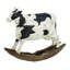 Sculpture de vache blanche en polystone