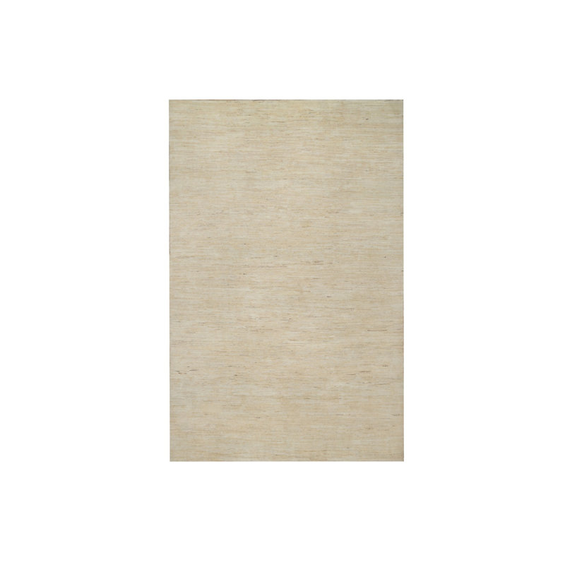 Tapis oriental rectangulaire en laine noué à la main 6 pi 4 po x 9 pi 9 po - MOA10291302