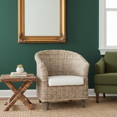 Nikkie 30"W Barrel Chair by Rosalind Wheeler