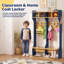 Étagère de rangement à 2 sections avec casiers pour enfants avec banc et crochets, organisateur de support de classe ouvert pour la chambre de bébé, école maternelle, vestibule, vestiaire-133079364