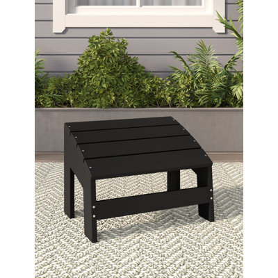 Crystal Harbour Outdoor Footstool – Recycled HDPE All-Weather Patio Ottoman for Adirondack Chairs