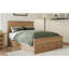 Structure de lit avec rangement moderne en bois avec 6 tiroirs, lit plateforme avec support en lattes de bois-947676237
