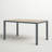 Vicente Rectangular Wood Metal Outdoor Dining Table , 59.1'' in. W 35.4'' in. D