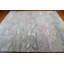 Tapis abstrait 8 x 10 po, tapis en soie en laine noué à la main, tapis contemporain gris beige, tapis neutre texturé de luxe moderne délavé