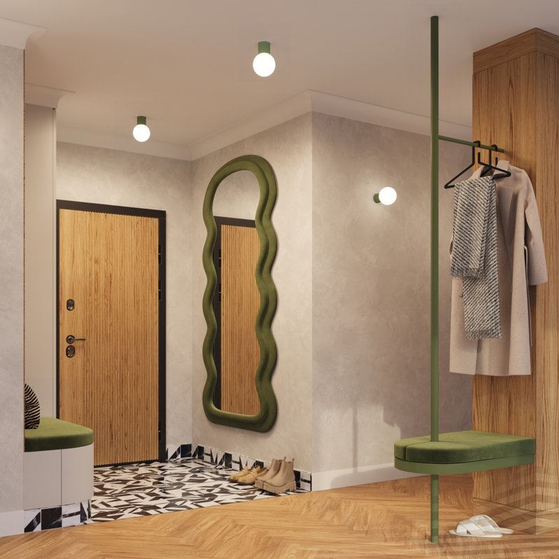 Halo Aluminium Flush Mount, Olive Green
