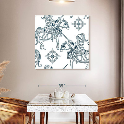 Chevaux Mehar avec chevaliers médiévaux