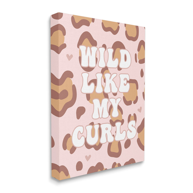 Motif léopard Wild Like My Curls, Toile tendue, H 30 po x l 24 po