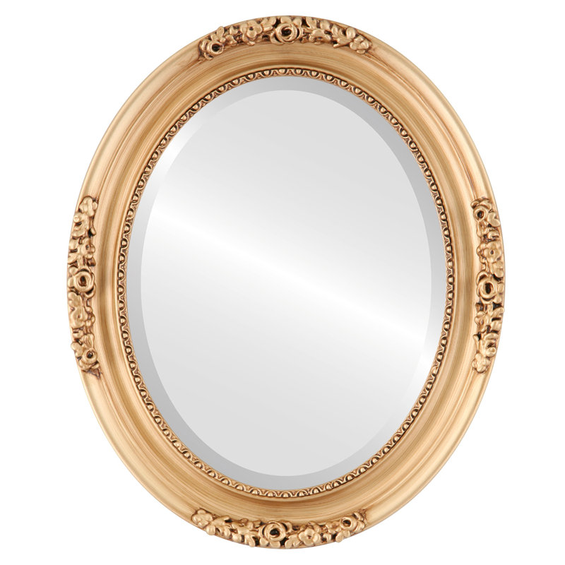 Miroir décoratif ovale biseauté Vanita, H 27 po x l 23 po