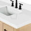 Cambridge X P 22 po P 36 po Coiffeuse en H avec comptoir en quartz blanc avec lavabo-970286456-944805966