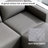 Linen Modular Sectional Sofa L Shaped Extra Deep Seats Couch  with Storage Ottomans-1608029887