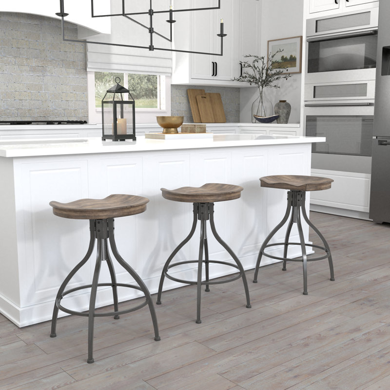 Tabouret de bar à hauteur réglable, Gris