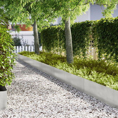 30cm H x 100cm W Stainless Steel Lawn Edging