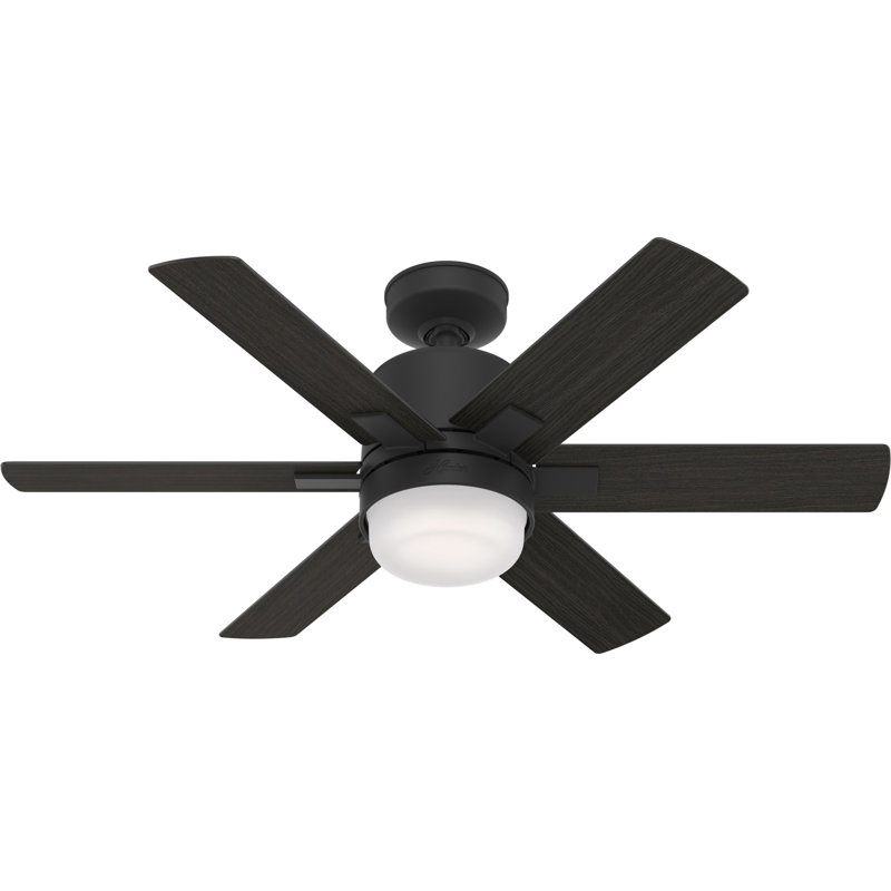 Radeon 44" Matte Black Smart Ceiling Fan with LED Light and Remote