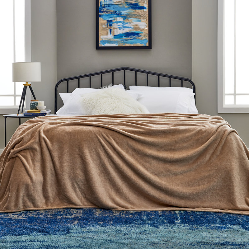 Grey Ultra-Soft Fleece Blanket, Multiple Sizes
