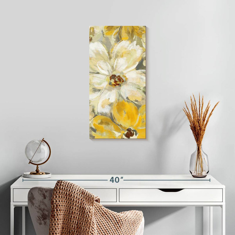 Scattered Spring Petals Yellow Gray II