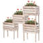 Lit de jardin surélevé 4PCS, boîte à fleurs surélevée en bois avec doublure de lit, forme de bricolage, pour fleurs et légumes