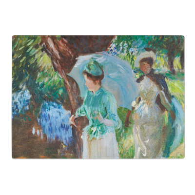Two Girls with Parasols by John Singer Sargent Chopping Board