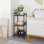 Étagère de salle de bain à 3 niveaux autoportante, étagère échelle pour le rangement, étagères de rangement peu encombrantes pour la salle de bain, support de rangement multifonctionnel pour le salon, la cuisine et la chambre à coucher