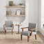 Fauteuil d'appoint confortable en tissu avec table d'appoint - 18,76 po Profondeur de la structure en bois franc, réduction de la fatigue stable au bureau