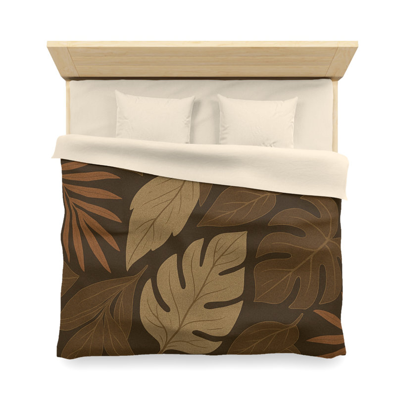 Microfiber Duvet Cover Boho Style, Design 63, King Duvet Cover, Cream