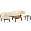 Ensemble de conversation modulaire avec coussins et 2 tables pour 7 personnes-11123146
